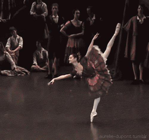 demonstrating a plie